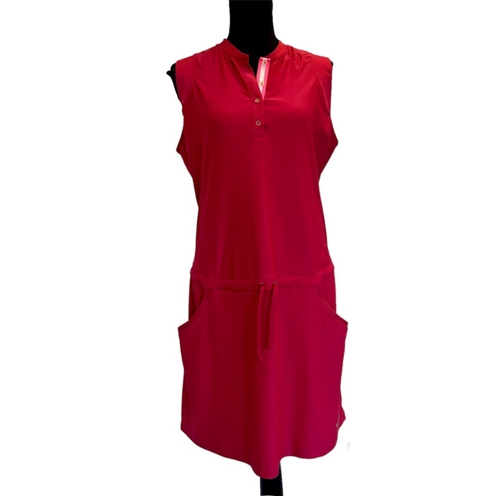 NIKE tour performance Dri-fit pink sleeveless tennis golf athletic dress Sz L - Picture 5 of 14